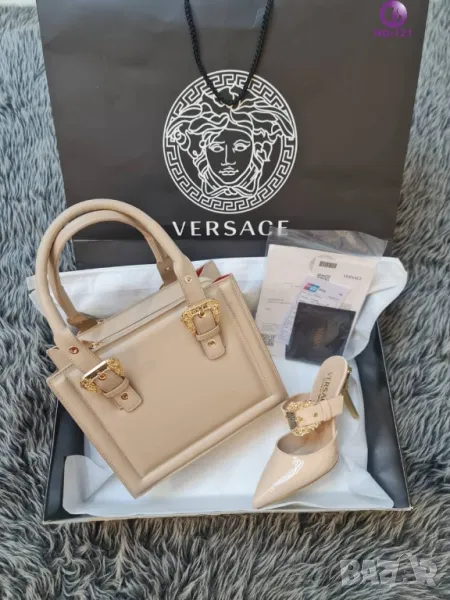 дамски чехли на ток и чанта versace , снимка 1