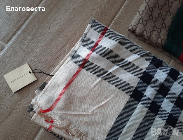 Шалове- Burberry и Gucci- Цената е за двата! , снимка 2 - Шалове - 46159984