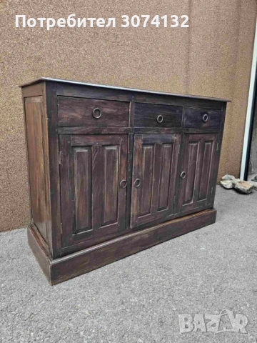 Контрабюфет изработен изцяло от масив /Розово дърво/, снимка 3 - Секции и витрини - 53209315