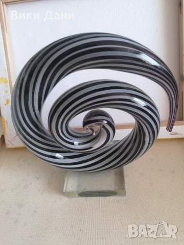 Оригинална Морано скулптура с кристална прозрачна основа, снимка 9 - Статуетки - 50816261