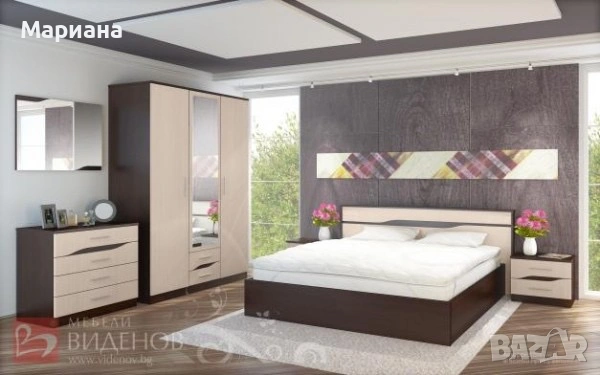 Продавам трикрилен гардероб, спалня и скрин