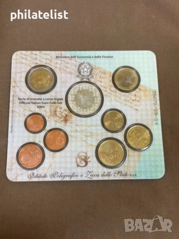 Италия 2004 - банков Евро сет от 1 цент до 2 евро + Възпоменателна сребърна монета 5 евро, снимка 5 - Нумизматика и бонистика - 51991165