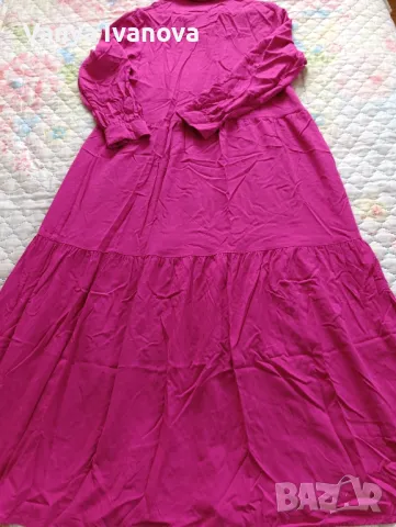 Amisu дълга цикламена рокля, снимка 2 - Рокли - 50310989