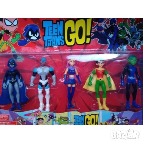 TEEN TITANS GO Фигурки играчки , 5бр в комплект. Размерът е 12 см. С ярки цветове и сладък дизайн. К, снимка 3 - Фигурки - 45780268