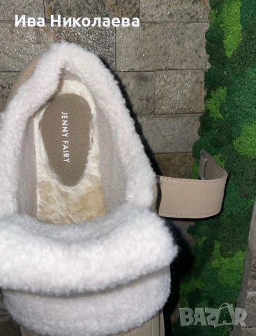 Бежови дамски обувки на платформа JENNY FAIRY, снимка 3 - Дамски ежедневни обувки - 53180104