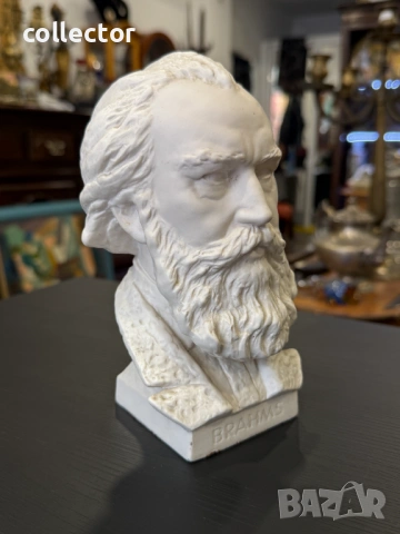 Бюст на великия композитор и пианист Брамс - GOEBEL №7885, снимка 2 - Колекции - 53618473