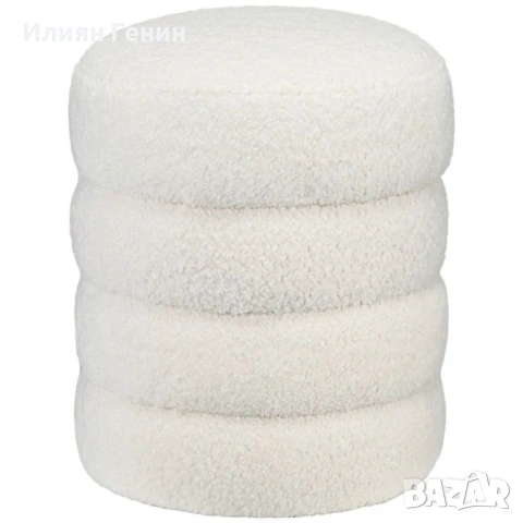 Табуретка HOMCOM, кръгла, до 120 кг, Φ40x45H см, снимка 3 - Дивани и мека мебел - 53752879