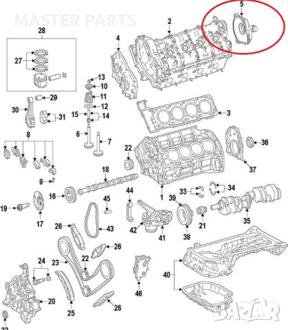 Оригинален маслен сепаратор, картерна винтилация Mercedes m272/m273, снимка 2 - Части - 46332196