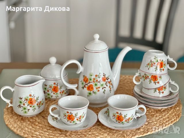 Сервиз за кафе, порцелан Дянко Стефанов, снимка 2 - Сервизи - 45266818