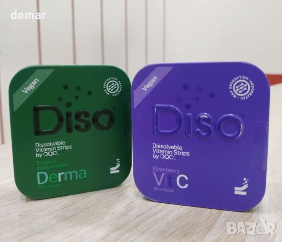 Diso Bundle от Derma + Витамин C (1000mcg) - 60 перорални разтворими витаминни лентички, снимка 2 - Хранителни добавки - 45250629