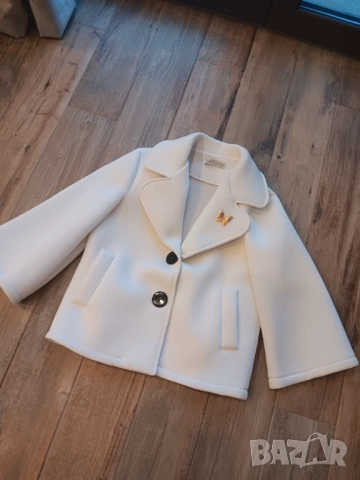 Ново луксозно бяло преходно палто,манто, снимка 5 - Палта, манта - 53596788