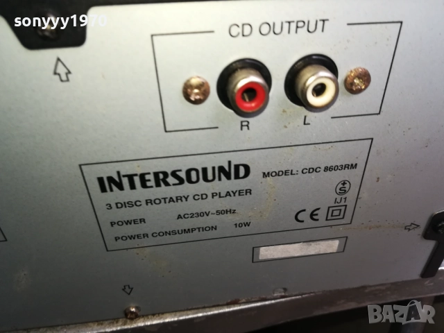 INTERSOUND CDC 8603RM 3 DISC ROTARY CD PLAYER-ВНОС SWISS 0911251842LCHERY2, снимка 12 - Ресийвъри, усилватели, смесителни пултове - 52353771