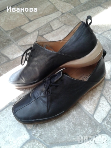 Стилни черни удобни,ежедневни обувки Polaris - естественна кожа., снимка 3 - Дамски ежедневни обувки - 53637838