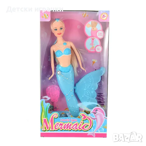 Кукла Русалка с четка, светеща , снимка 8 - Кукли - 48389668