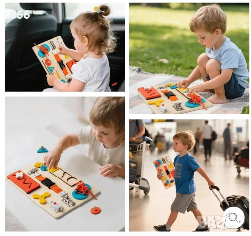 Детска игрална дъска 9 в 1 Монтесори, снимка 4 - Други - 53560955