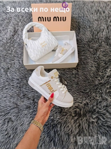 Miu Miu Дамски Маратонки👟Дамски Спортни Обувки Миу Миу - Налични Различни Цветове Код SK184, снимка 9 - Маратонки - 52518448