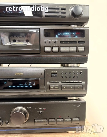 🔊Ретро аудио система - сет TECHNICS - усилвател, сд, триглав дек, тунер, грамофон и тонколони🔈 , снимка 4 - Аудиосистеми - 53462152