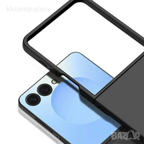 Силиконов кейс bSmart Silicone Cover, За Samsung Galaxy Z Flip7, Черен и Протектор, снимка 2 - Калъфи, кейсове - 51923010