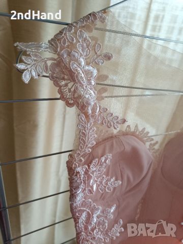 Нежна розова бална рокля ХС/С, снимка 7 - Рокли - 45680637