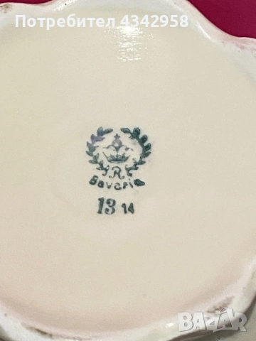 Waldershof/ Rosenthal.Антикварна захарница 1908-1920., снимка 4 - Антикварни и старинни предмети - 53233912