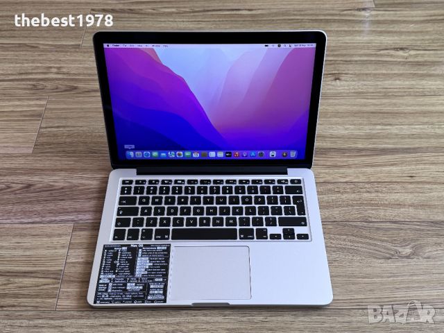 MacBook Pro 13 2015`Core i7-5557U/16GB RAM/256GB SSD/Бат 100%-12ч, снимка 1 - Лаптопи за работа - 45792510