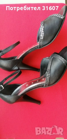 Елегантни черни сандали BALIS - 9 см., снимка 4 - Сандали - 54147720