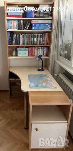 Ергономично ученическо детско офис бюро с етажерка, снимка 6 - Бюра - 50786971