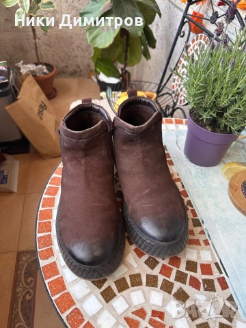 Стилни спортно - елегантни мъжки боти от естествена кожа - Нови!