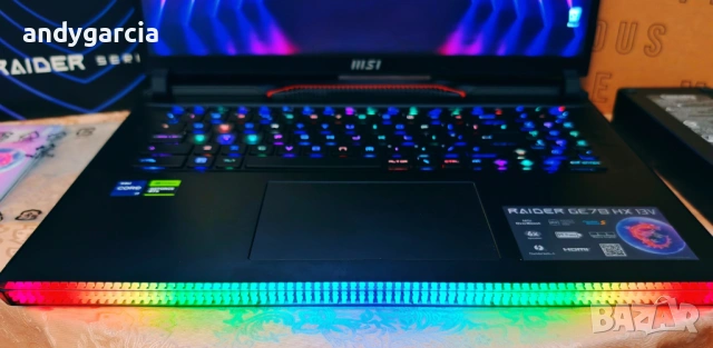 NVIDIA RTX 4070 8GB/Intel Core i7-13700HX/16GB RAM/1TB SSD NVMe/17.3 QHD IPS 240hz/MSI Raider GE78, снимка 11 - Лаптопи за игри - 54237220