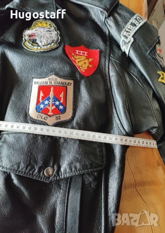 Avirex Top gun G1 Пилотско Авиаторско кожено яке бомбър USA XL, снимка 11 - Якета - 53393901