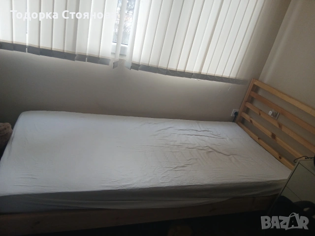 Единично легло с матрак, снимка 3 - Спални и легла - 53222082