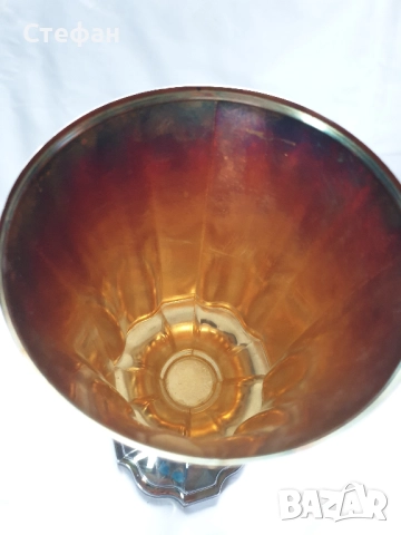 Посребрена купа - чаша, снимка 2 - Антикварни и старинни предмети - 52476991