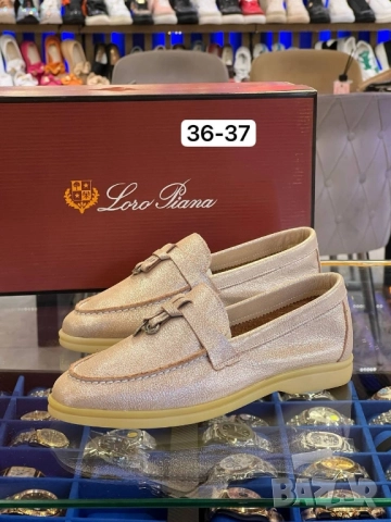 мокасини от естествен велур / кожа loro piana 