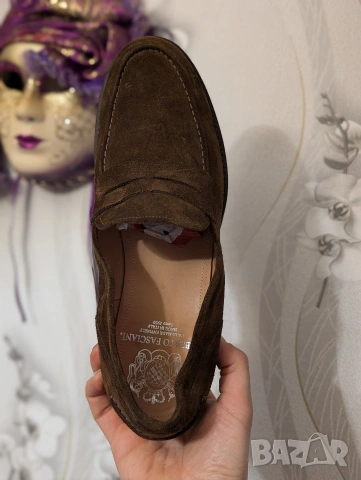 луксозни мокасини Alberto Fasciani BRIAN 57020 Penny Loafer Arabica номер 45, снимка 9 - Мокасини - 44185769