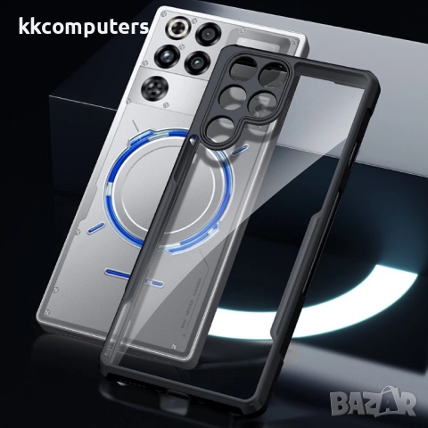 XUNDD Калъф за ZTE nubia RedMagic 11 Pro 5G / 11 Pro+ 5G с Прозрачен акрилен гръб- Черна TPU рамка, , снимка 5 - Резервни части за телефони - 52482386