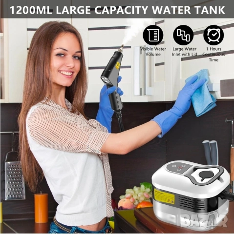 Парочистачка с Високо Налягане 4.5 Bar и Тъч Контрол, Hombasing 2500W , снимка 4 - Парочистачки и Водоструйки - 53291078