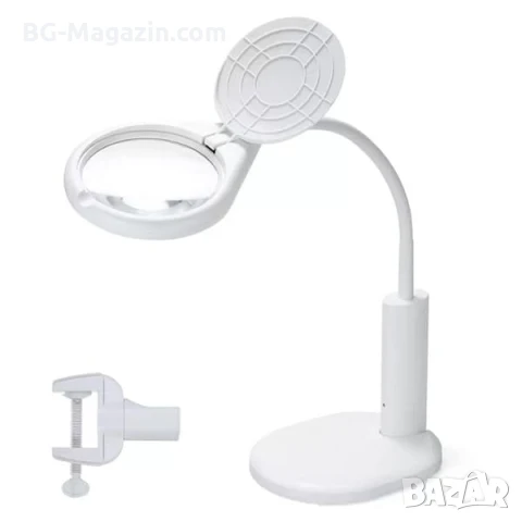 Професионална настолна увеличителна лед лупа за шиене на гоблени четене бродиране с LED осветление, снимка 4 - Други инструменти - 50920972