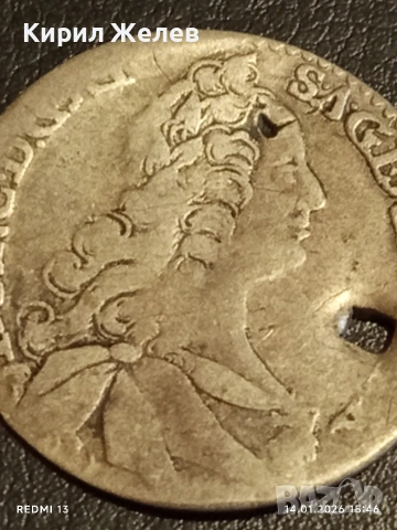 Сребърна монета 7 кройцера 174?г. Франц първи Австрия за КОЛЕКЦИЯ 52902, снимка 2 - Нумизматика и бонистика - 53097680