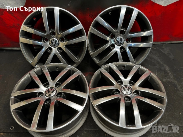 Оригинални алуминиеви джанти за Фолксваген (VW), 16 цола, 5x112, , снимка 4 - Гуми и джанти - 53621036