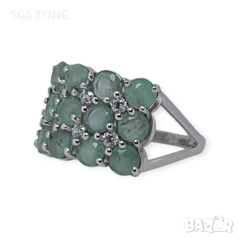 Сребърен Пръстен с Рубин, Сапфир, Изумруд, снимка 14 - Пръстени - 50310263