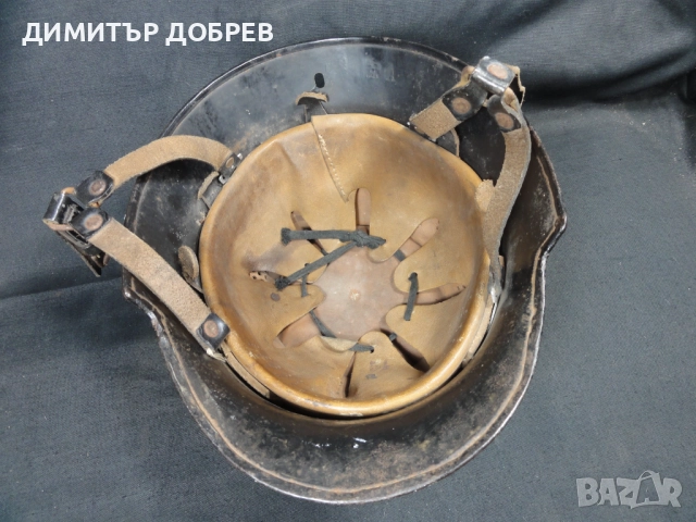 СТАРА НЕМСКА СТОМАНЕНА КАСКА М34 ПОЖАРНА СЛУЖБА ВСВ, снимка 6 - Антикварни и старинни предмети - 52815660