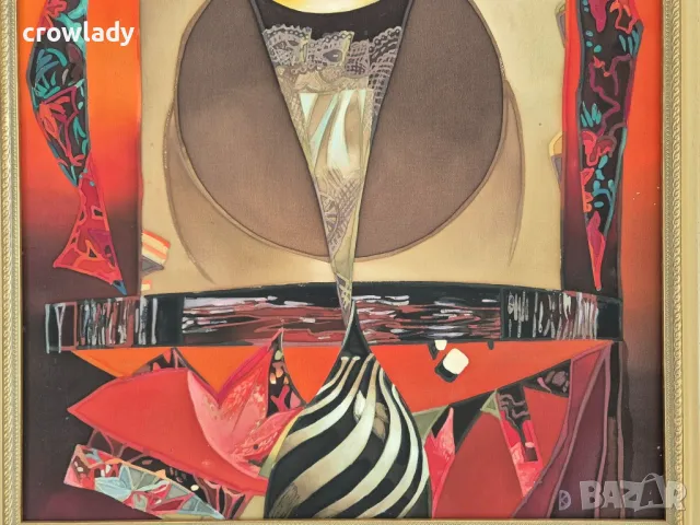 Данелина Косева Батик естествена коприна Магически кръг, снимка 4 - Картини - 49729639