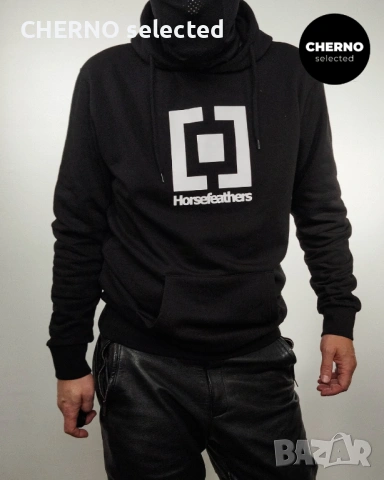 Мъжки суичър с качулка HORSEFEATHERS Leader Hoodie – размер L – Отлично състояние, снимка 10 - Суичъри - 53864509