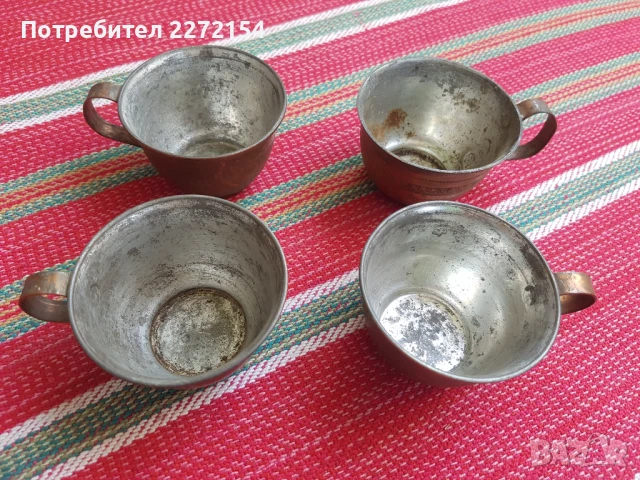 Бакърена чаша за кафе 4бр