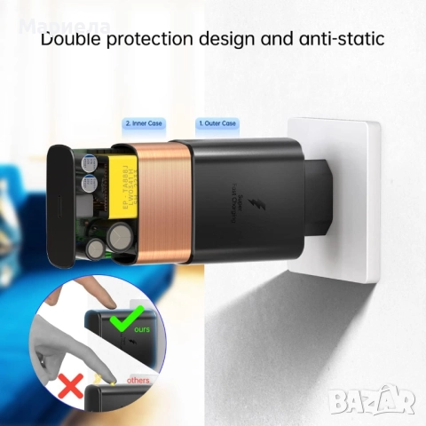 Адаптер за Бързо Зареждане 45W / Type С, снимка 5 - Друга електроника - 52235305