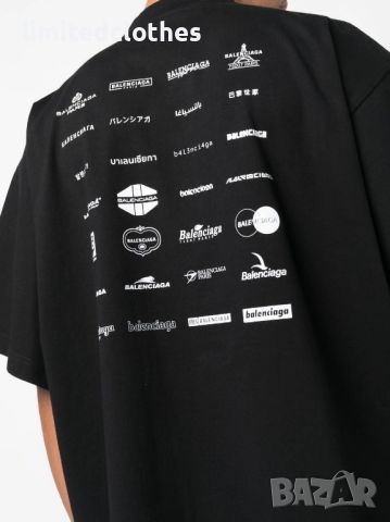 BALENCIAGA Black Archives Logo Print Oversized Мъжка / Дамска Тениска size 3 (XL), снимка 5 - Тениски - 46091021