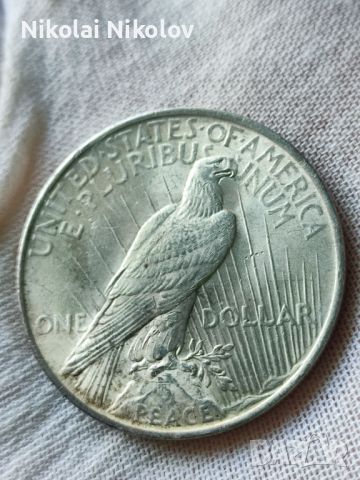 1$ Peace/пиис долар САЩ 1922 г. (сребро), снимка 2 - Нумизматика и бонистика - 45325060