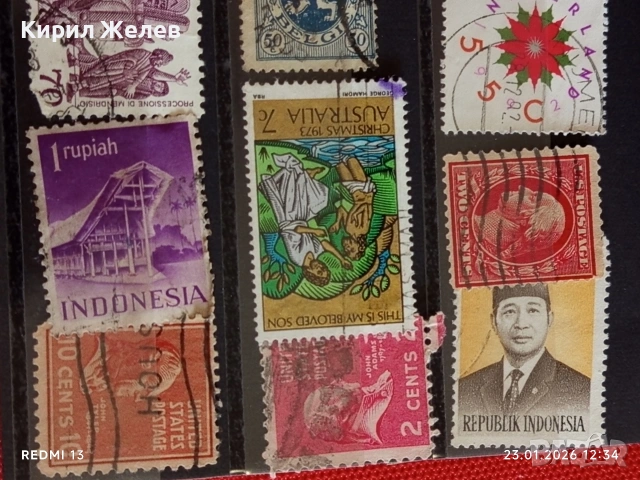 Стари пощенски марки от цял свят смесени ИНДОНЕЗИЯ, АМЕРИКА, АВСТРАЛИЯ за КОЛЕКЦИЯ 51940, снимка 9 - Филателия - 53198837
