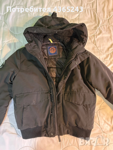 Оригинално Мъжко Яке Superdry много дебело и топло, черно преходно яке, снимка 11 - Якета - 52502437