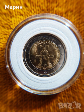 2 евро  Италия 2021 „Рим – столица“ с РЯДЪК НУМИЗМАТИЧЕН ДЕФЕКТ ЗА ЦЕНИТЕЛИ! , снимка 5 - Нумизматика и бонистика - 51953419